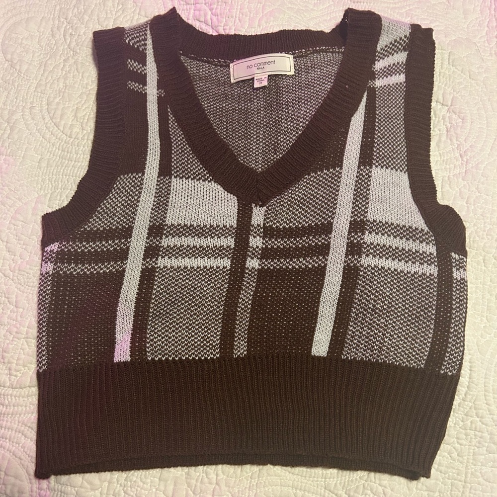 No Comment cropped sweater top